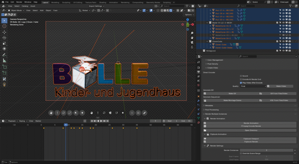mit blender 3dlogos aus 2dvorlagen erstellen und animieren