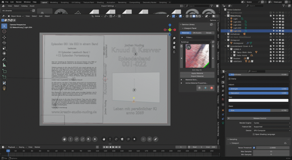 Buchcover Episodenband 001-022 - Viewport Solid Mode Screenshot